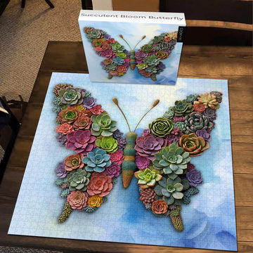 Sukkulente Bloom Butterfly Puzzle 1000 Stücke